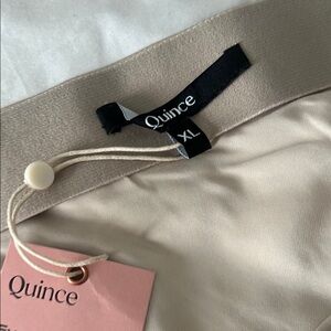 Quince Beige Skirt Washable Silk